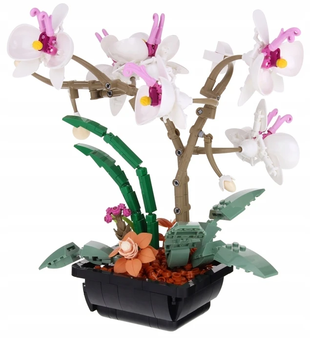 Coil Nobo Konstrukciniai Žaislai: Baltas Orchidėjos Gėlės Kūrinys 581 Detalės