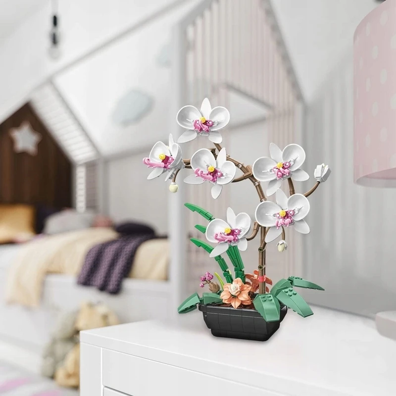 Coil Nobo Konstrukciniai Žaislai: Baltas Orchidėjos Gėlės Kūrinys 581 Detalės