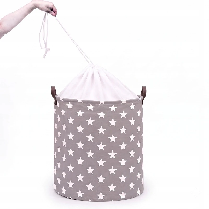Nobo KOSZ sulankstomas NA ZABAWKI POJEMNIK WOREK NA PRANIE GWIAZDY ORGANIZER 50 cm