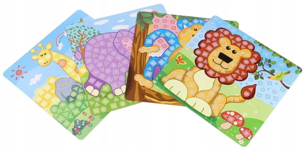 Nobo Kūrybinis rinkinys Creative Scrapbook Foam Mosaic Safari šablonai