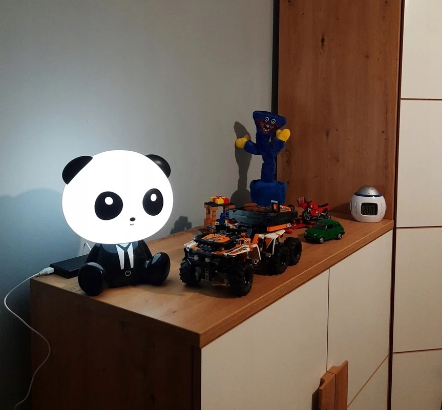 Nobo Lampka Nocna Dziecięca Meškiukas Panda Dla Dzieci Lampka na Biurko LED