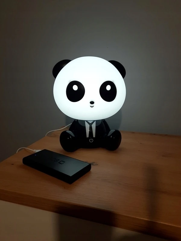 Nobo Lampka Nocna Dziecięca Meškiukas Panda Dla Dzieci Lampka na Biurko LED
