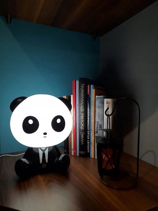 Nobo Lampka Nocna Dziecięca Meškiukas Panda Dla Dzieci Lampka na Biurko LED