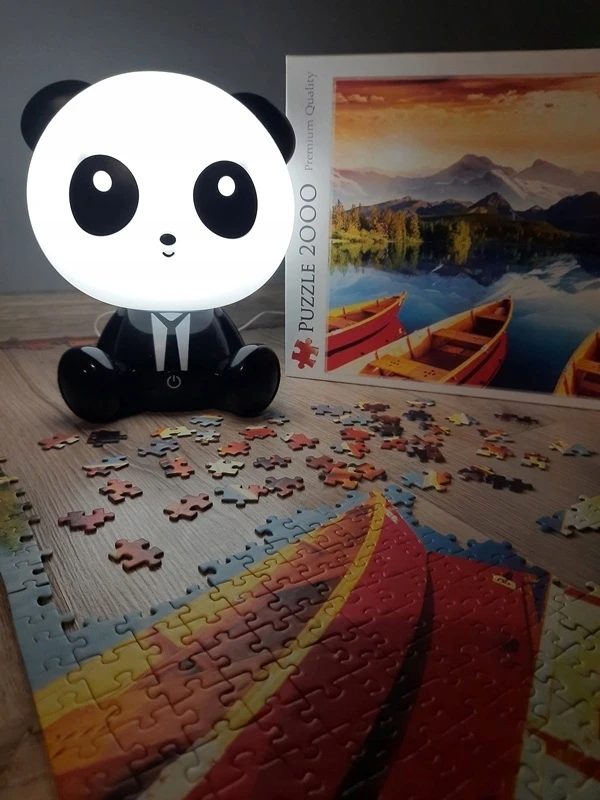 Nobo Lampka Nocna Dziecięca Meškiukas Panda Dla Dzieci Lampka na Biurko LED