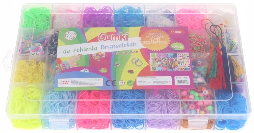 Sferazabawek Nobo Loom Bands gumy do tworzenia bransoletek, 11880 el.