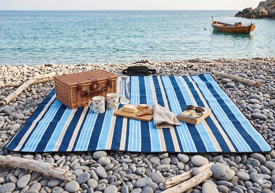 Nobo Pikniko antklodė paplūdimio kilimėlis su izoliacija sulankstomas vandeniui atsparus pledas 200 x 150