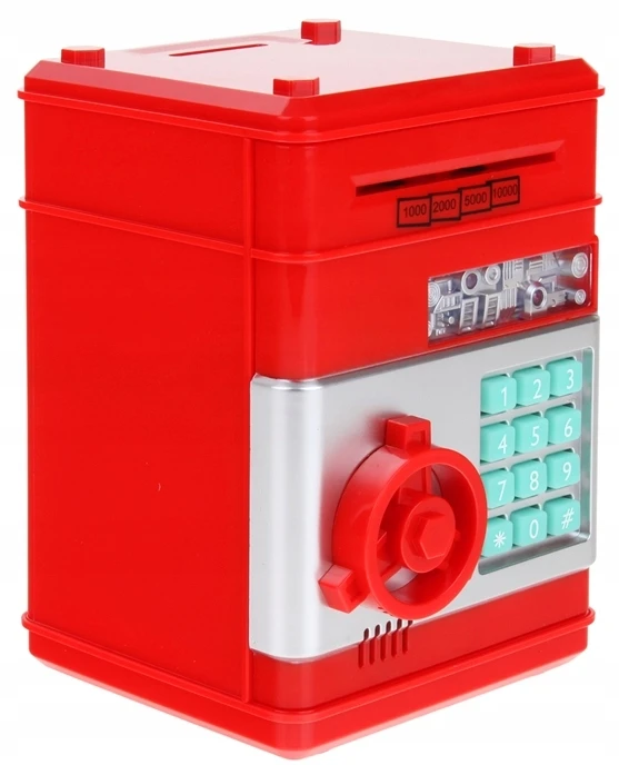 Nobo Seifas, Piggy Bank, bankomatas, grynųjų pinigų įnešimo automatas banknotams, monetos + slaptažodis, šviesa, garsas