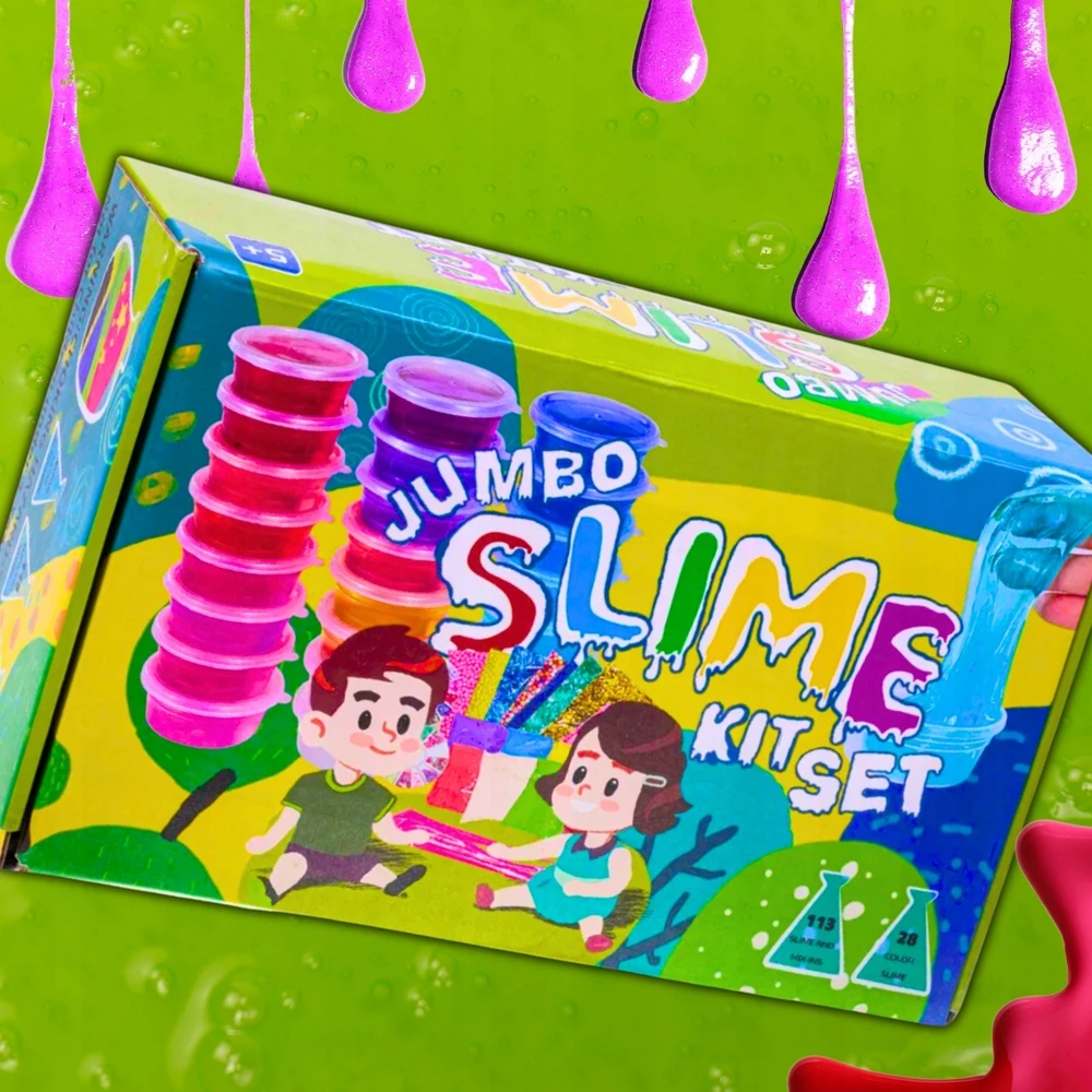 Nobo SLIME RINKINYS, KURIAMAS SLUTS PADARYTI PUIKI KŪRYBINGA 120 viename DĖŽĖS GAMYKLOS DOVANA