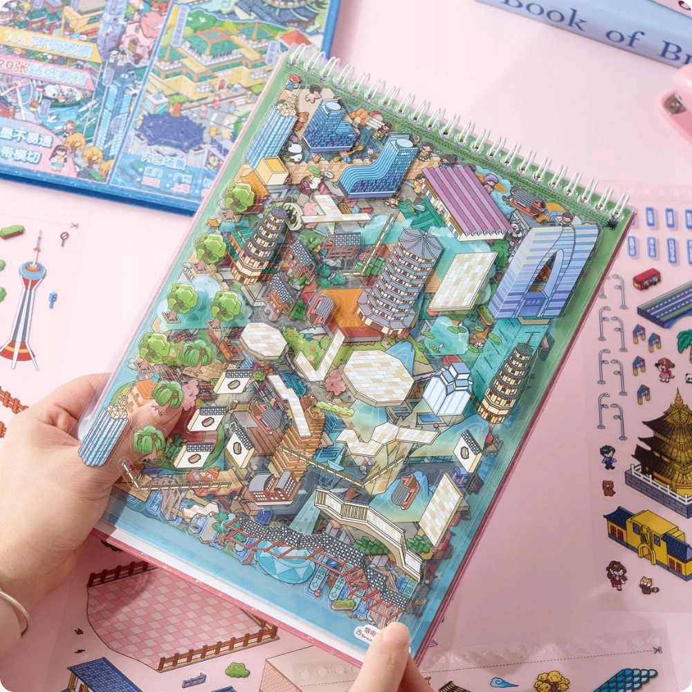 Nocton 3D lipdukai, skirti stumti ANTISTRESĄ CREATIVE CITIES TIKTOK SCENE DIY
