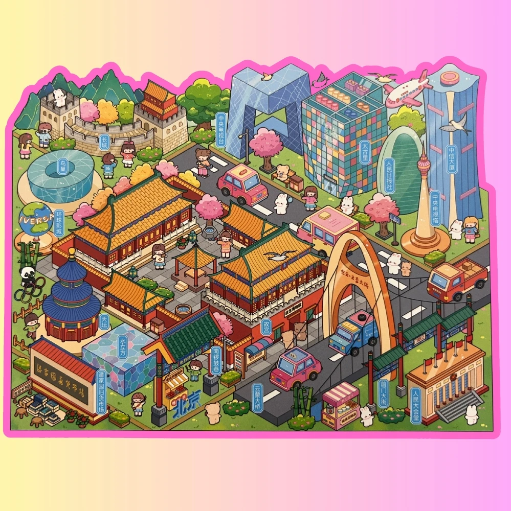 Nocton 3D lipdukai, skirti stumti ANTISTRESĄ CREATIVE CITIES TIKTOK SCENE DIY