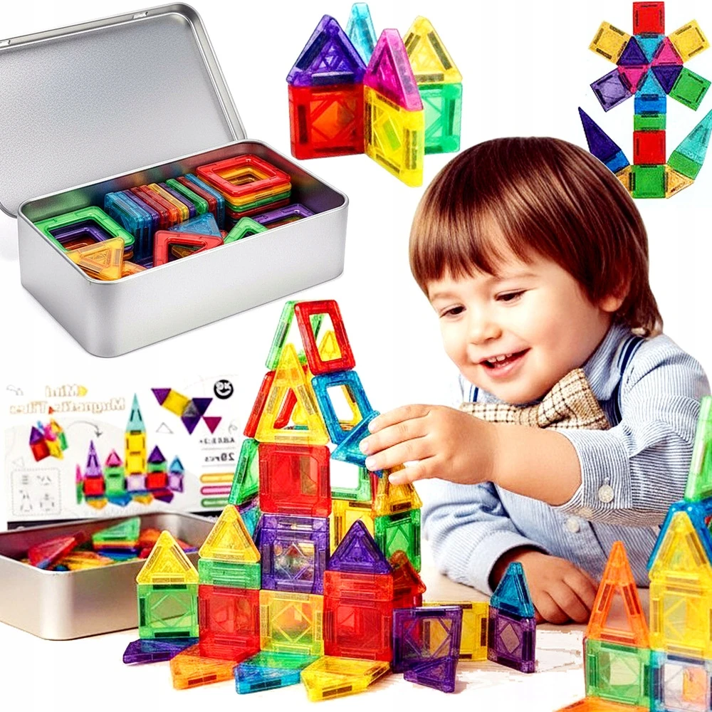 Norimpex 3D MAGNETINIAI KLUOKLIAI, MOKYMOSI KONSTRUKCIJA, DIDELI, MAGNETINĖ DĖLĖLĖ, 56 vnt.