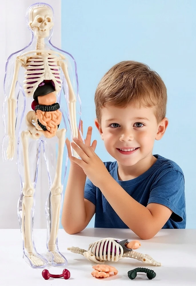 Norimpex 3D žmogaus kūno anatominis modelis Skeletas Vidaus organai Mokomasis