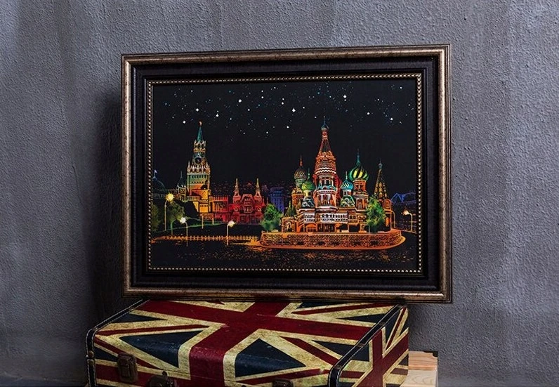 Norimpex Daikto išbraižyti paveikslas Las Vegasas, 75x52cm, su rašikliu, teptuku, juosta