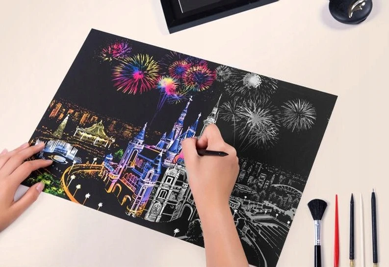 Norimpex Daikto išbraižyti paveikslas Las Vegasas, 75x52cm, su rašikliu, teptuku, juosta