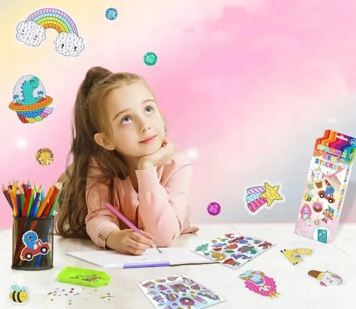 Norimpex DEIMANTINIAI SIUVINĖJIMO STICKERIAI VAVORYKŠTĖS VIENRAGIS rinkinys