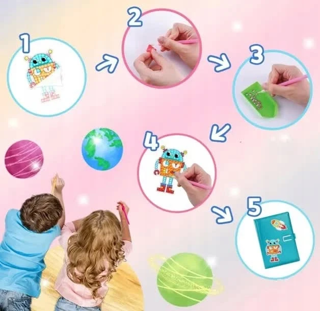 Norimpex DEIMANTINIAI SIUVINĖJIMO STICKERIAI VAVORYKŠTĖS VIENRAGIS rinkinys
