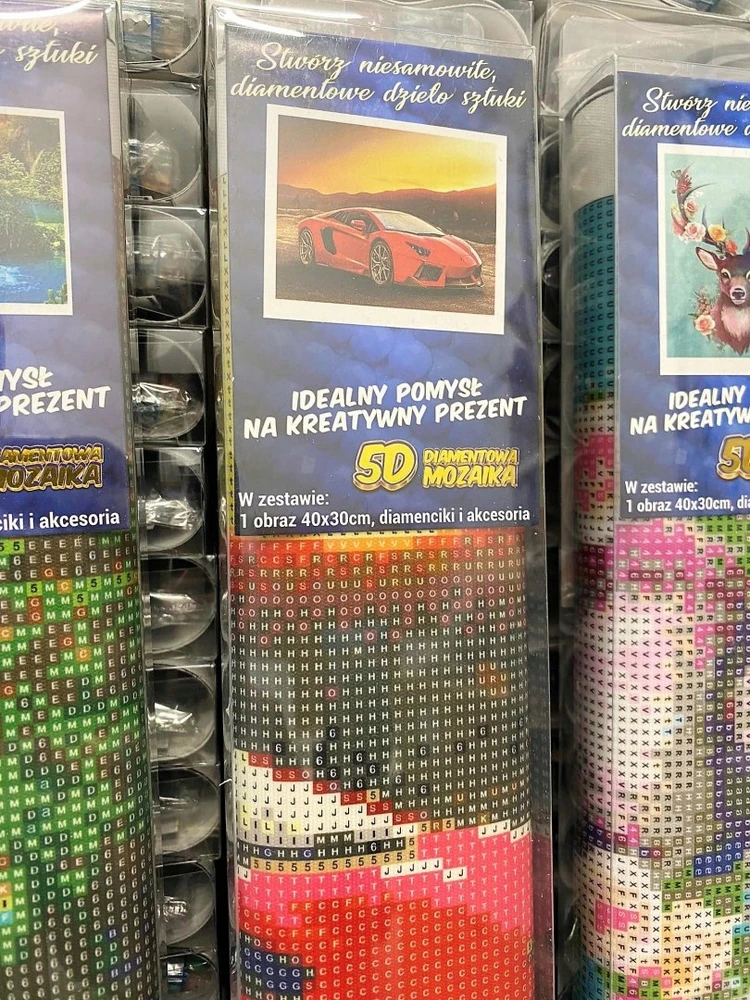 Norimpex Deimantinio siuvinėjimo automobilinis automobilinis mozaikos deimantų dažymo rinkinys 30x40cm