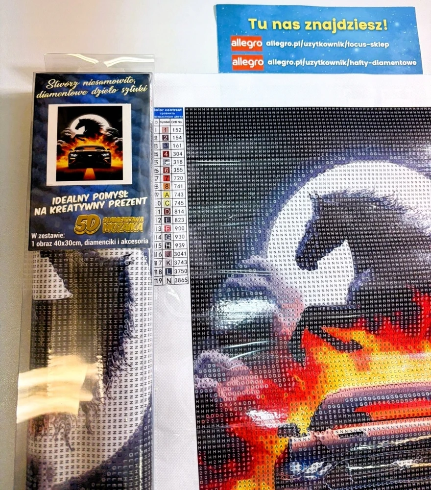 Norimpex Deimantinis siuvinėjimas Deimantinis dažymas mozaikinis automobilis Mustang Shelby Auto 30x40