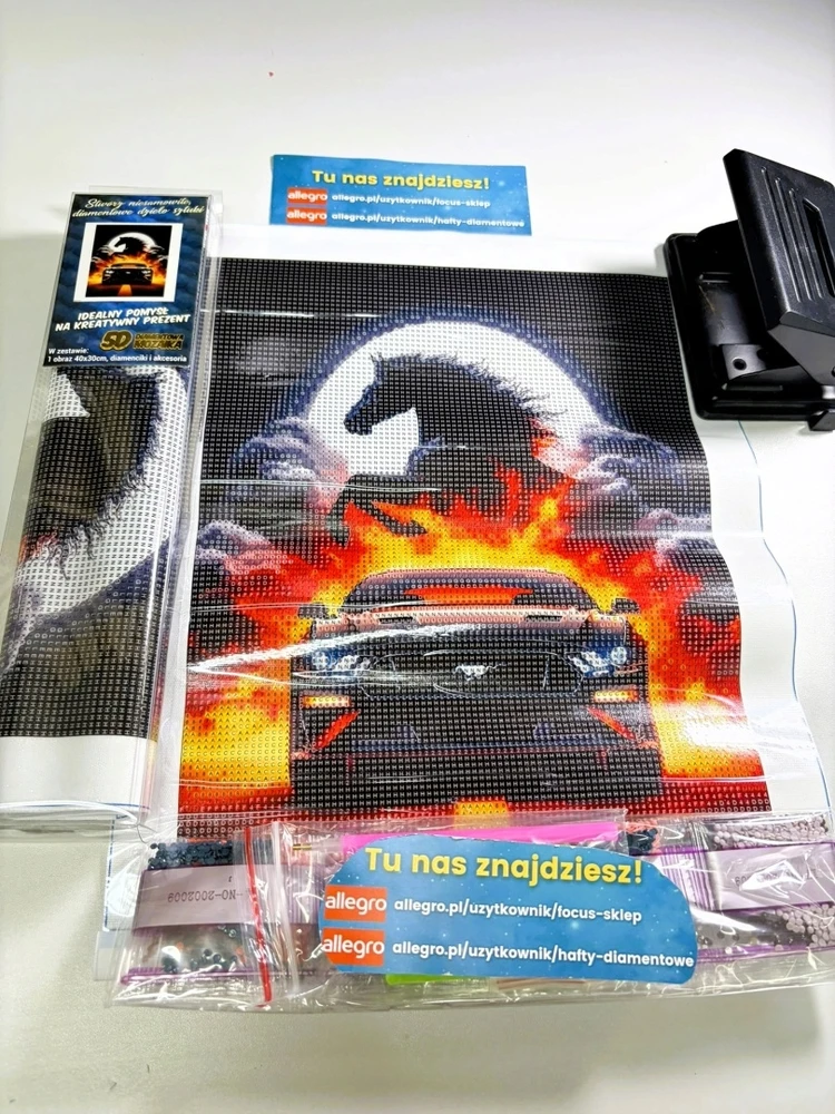 Norimpex Deimantinis siuvinėjimas Deimantinis dažymas mozaikinis automobilis Mustang Shelby Auto 30x40