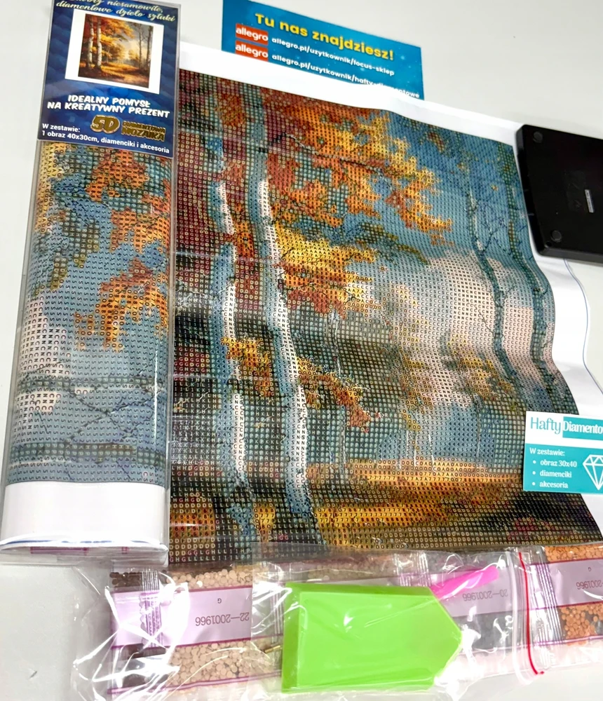 Norimpex Deimantinis siuvinėjimas Mozaika Deimantinė tapyba peizažas Miškas Mediena Ruduo 30x40