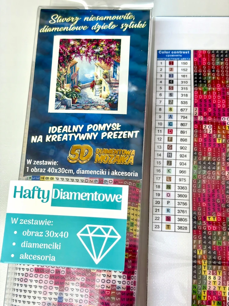 Norimpex Deimantinis siuvinėjimas Mozaika Deimantinė tapyba Italija Gatvės kraštovaizdžio gėlės