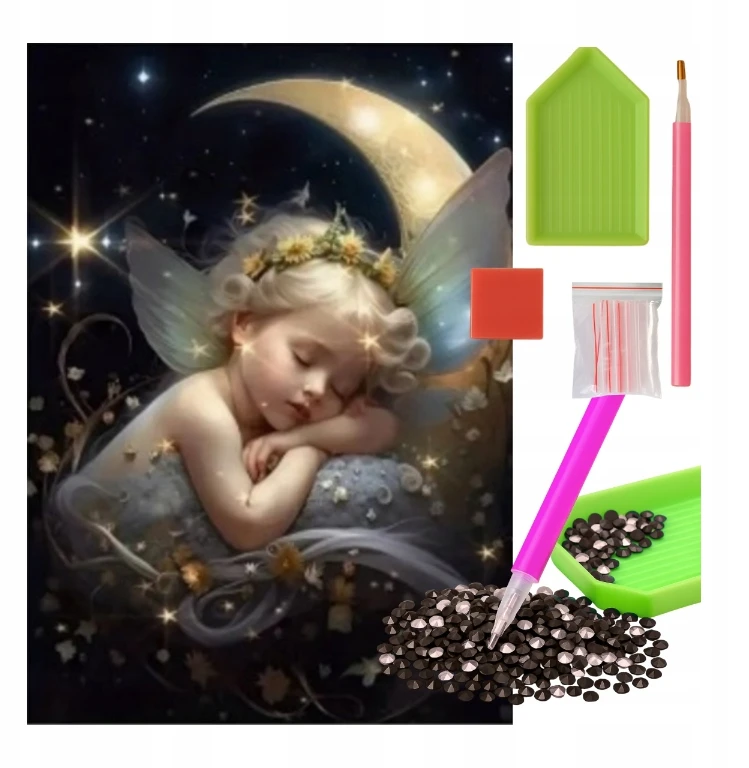 Norimpex DIAMOND MOSAIC Deimantinis siuvinėjimas Deimantinis paveikslas BABY MOON 5D