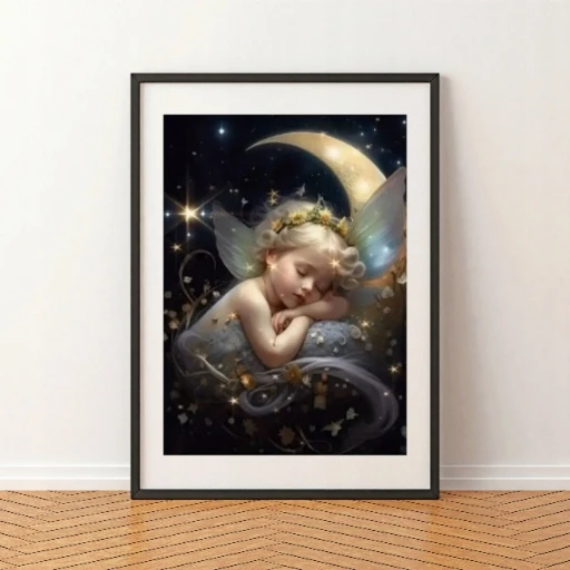 Norimpex DIAMOND MOSAIC Deimantinis siuvinėjimas Deimantinis paveikslas BABY MOON 5D