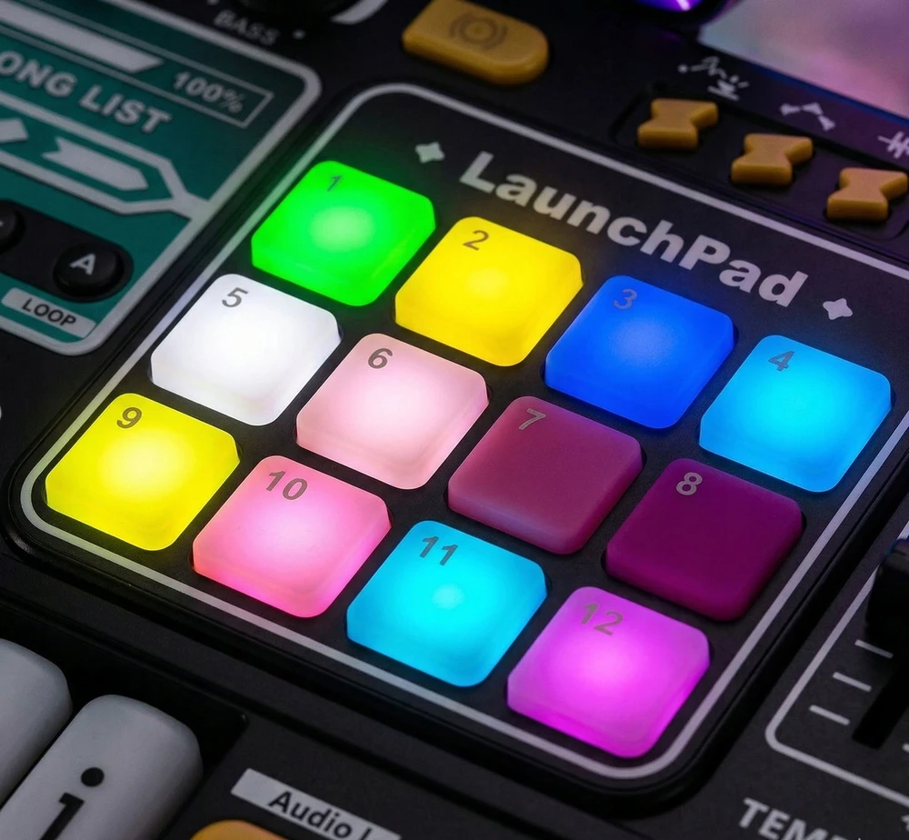 Norimpex DJ SET konsolė Vaikams Bluetooth Mixer mikrofono LED padėkliukai dovanai