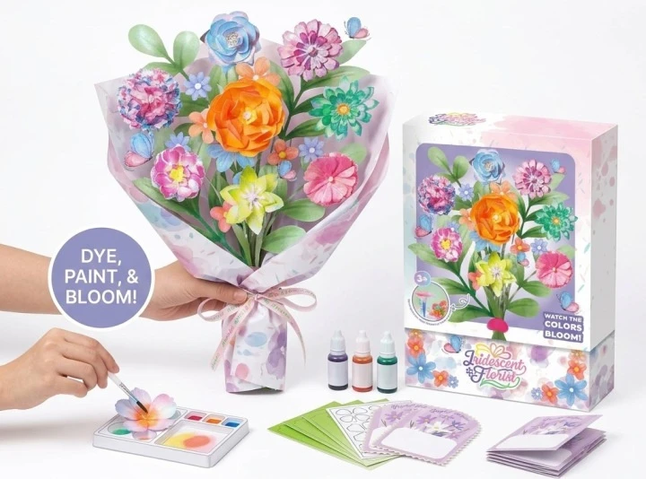 Norimpex Gėlių rinkinys, skirtas dažyti DIY puokštę kūrybingai floristas su priedais