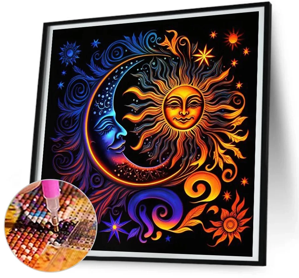 Norimpex Haft Diamentowy Diamond Painting Mozaika Diamentowa 5D 30x40CM SŁOŃCE