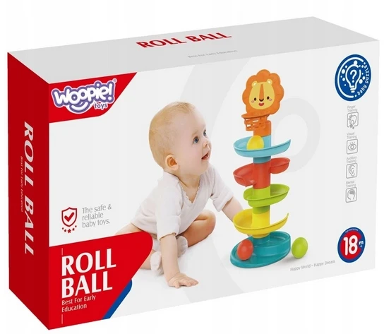Norimpex KREPŠINIO KREPŠINIO BOKŠTĖS ŠLIUŽDĖS SU LIŪTO GALVA MONTESSORRI RATTLE