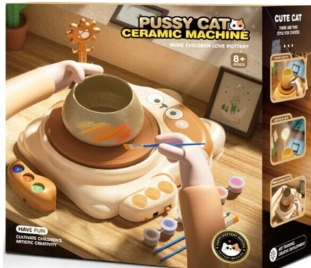 Norimpex Kūrybinis rinkinys vaikams POTERIAI RATAI DAŽAI MOLIS CAT Shape DIY
