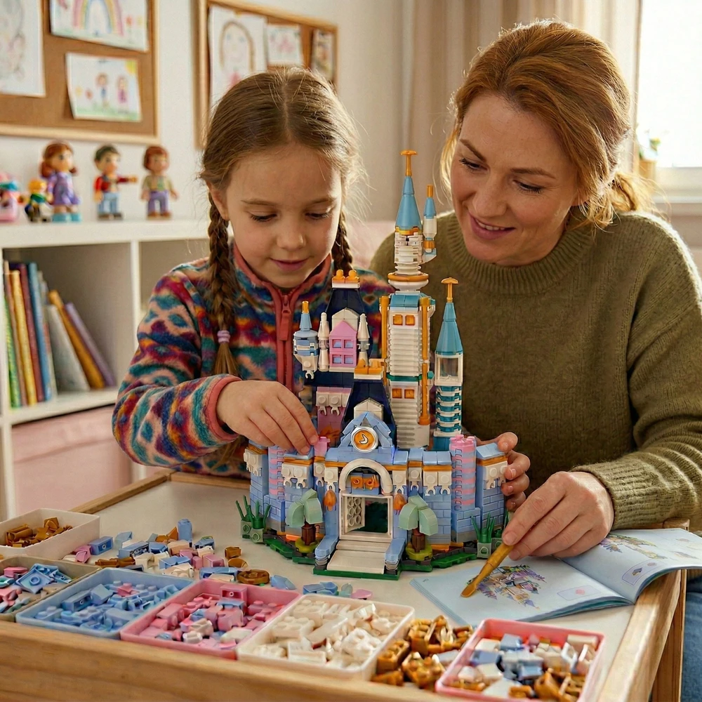 Norimpex Statybinės plytos mergaičių princesių pilis 6in1 didelis rinkinys 535 vnt