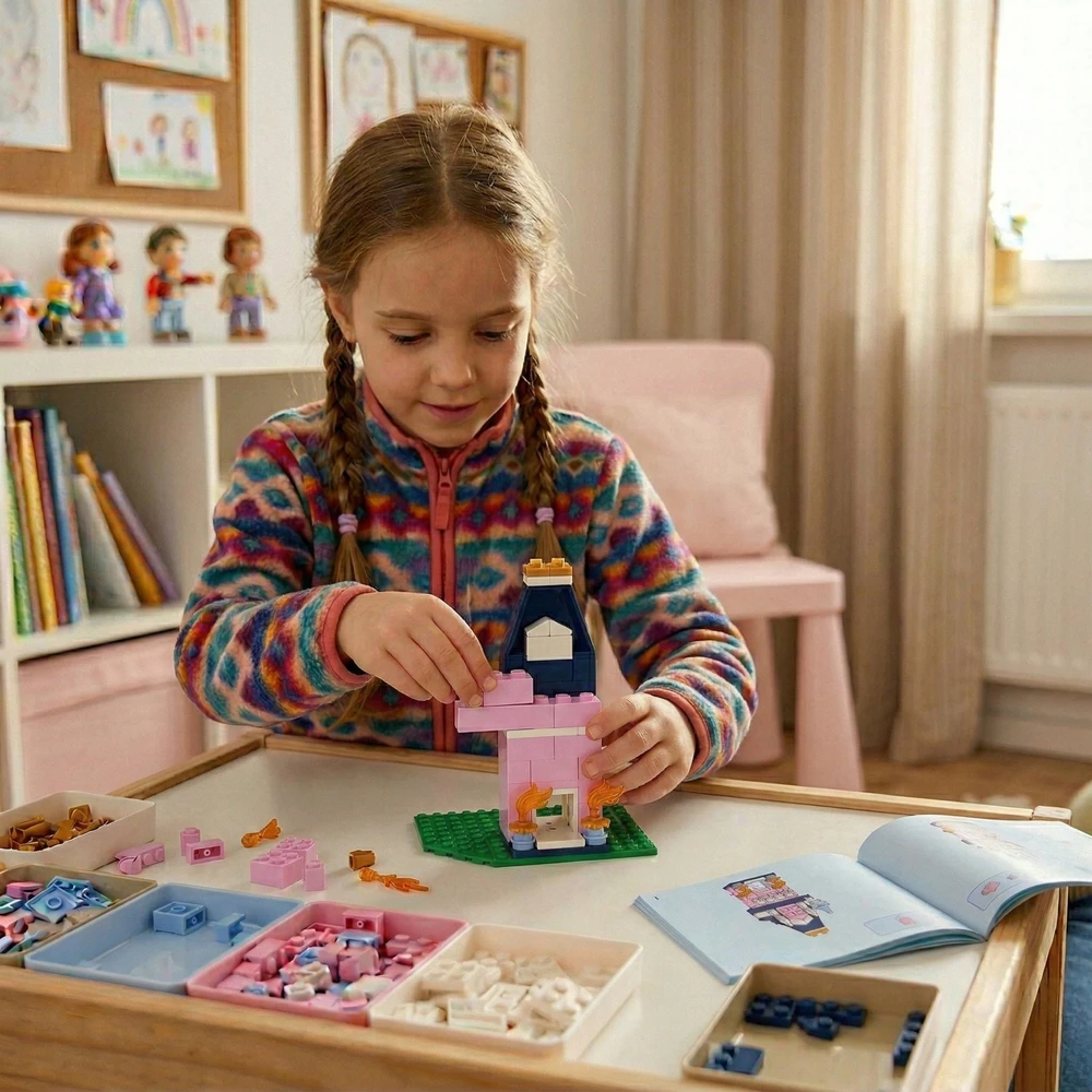 Norimpex Statybinės plytos mergaičių princesių pilis 6in1 didelis rinkinys 535 vnt