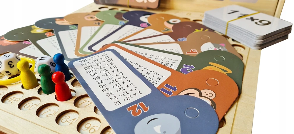 Norimpex TABLICZKA MNOŻENIA MATEMATYKA Žaidimas PLANSZOWA DO NAUKI LICZENIA EDU 2w1