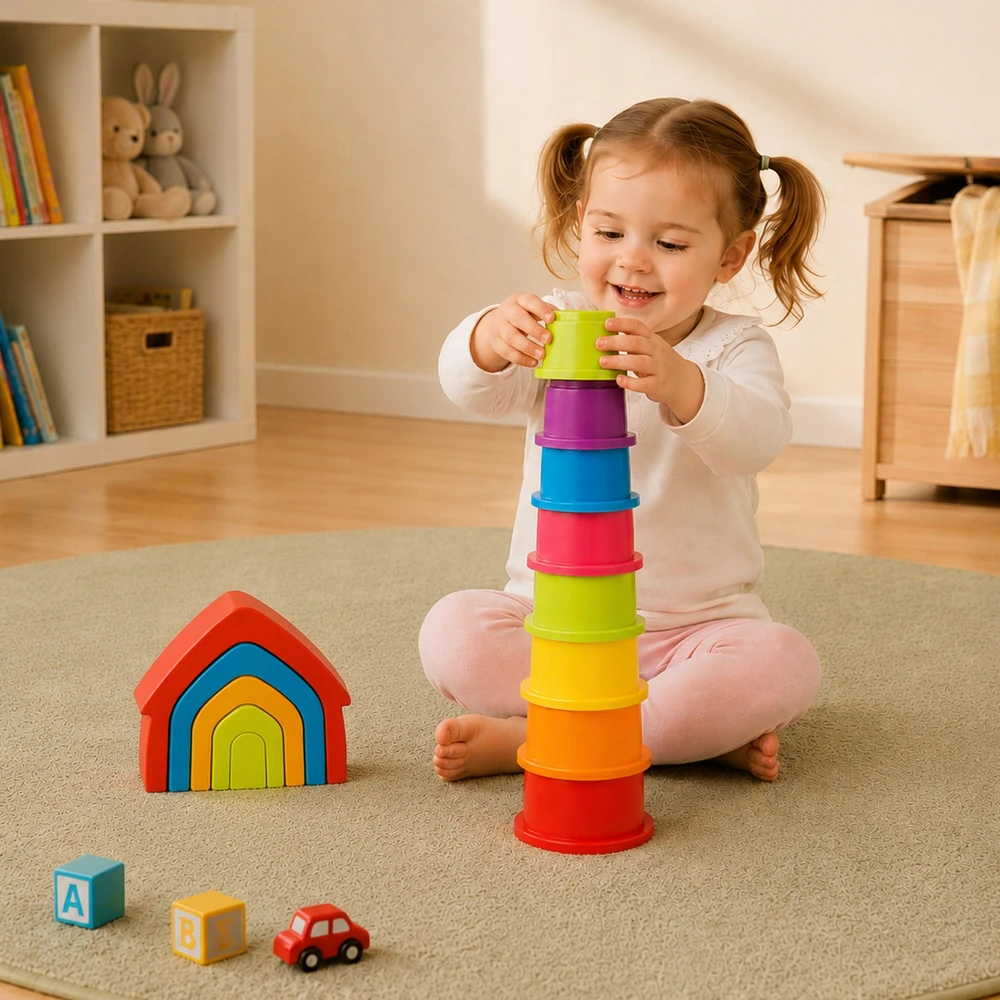 Norimpex Układanka Dopasowywanie Kolorowych Elementów Montessori Dla Najmłodszych