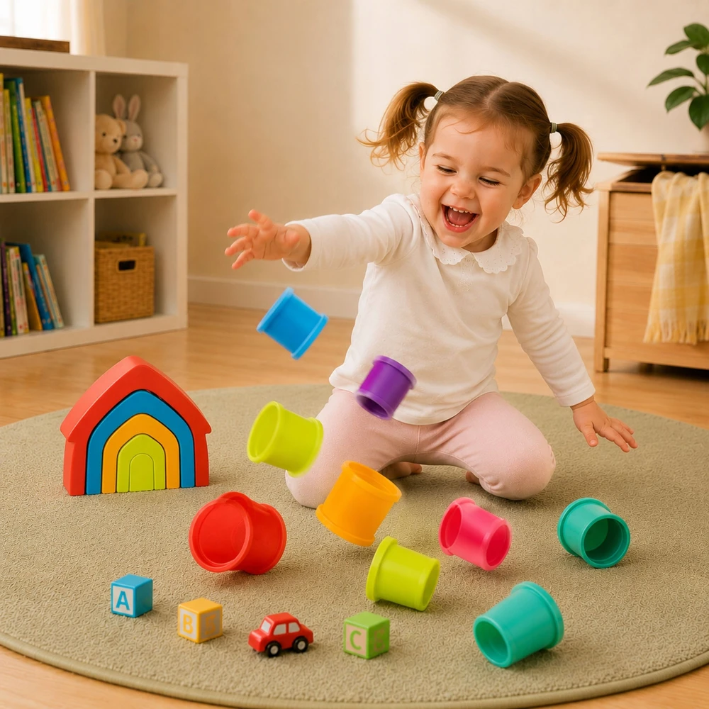 Norimpex Układanka Dopasowywanie Kolorowych Elementów Montessori Dla Najmłodszych