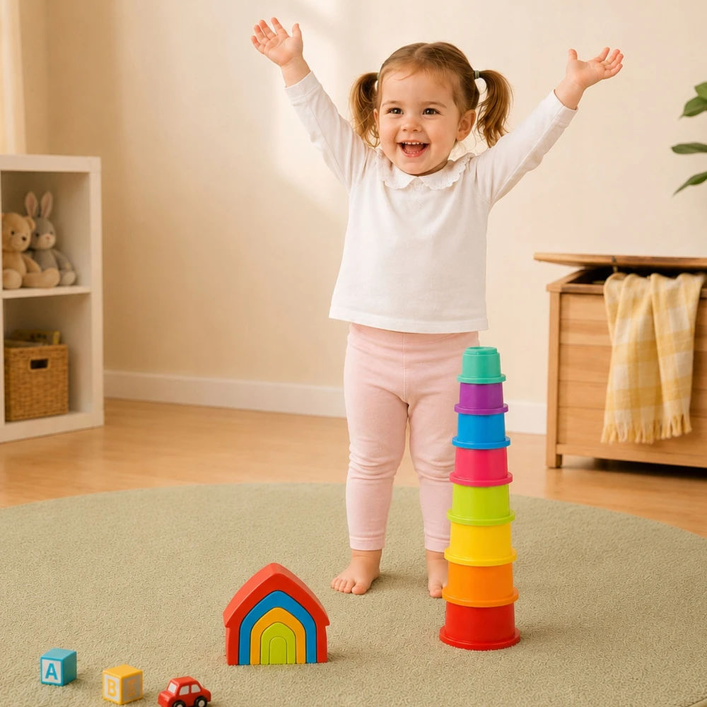 Norimpex Układanka Dopasowywanie Kolorowych Elementów Montessori Dla Najmłodszych