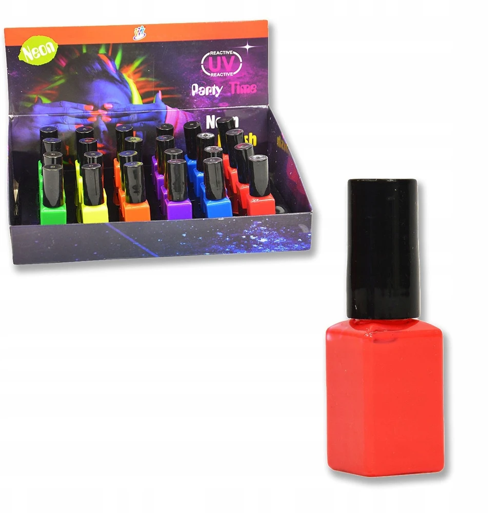 Norimpex Vandens nagų lakas Neon Glow In UV Lengvai nuimamas Nulupamas