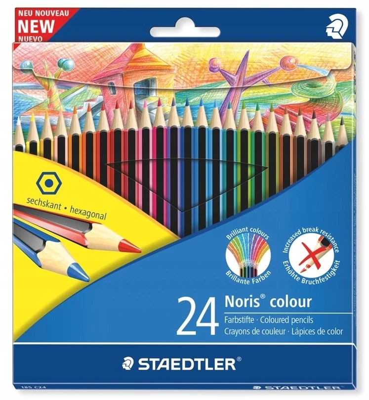 Spalvoti pieštukai STAEDTLER Noris Colour, 24 vnt.
