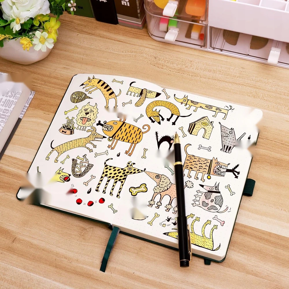 NOTEBOOK A5 320 PAGES NOTEBOX DOTS ŽURNALAS KIETŲ VIETŲ DIRBTINĖ ODA