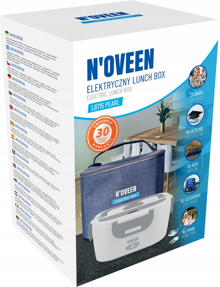 Elektrinė Pietų Dėžutė - Noveen LB715 Pearl 2 Kamerų Balta/Pilka
