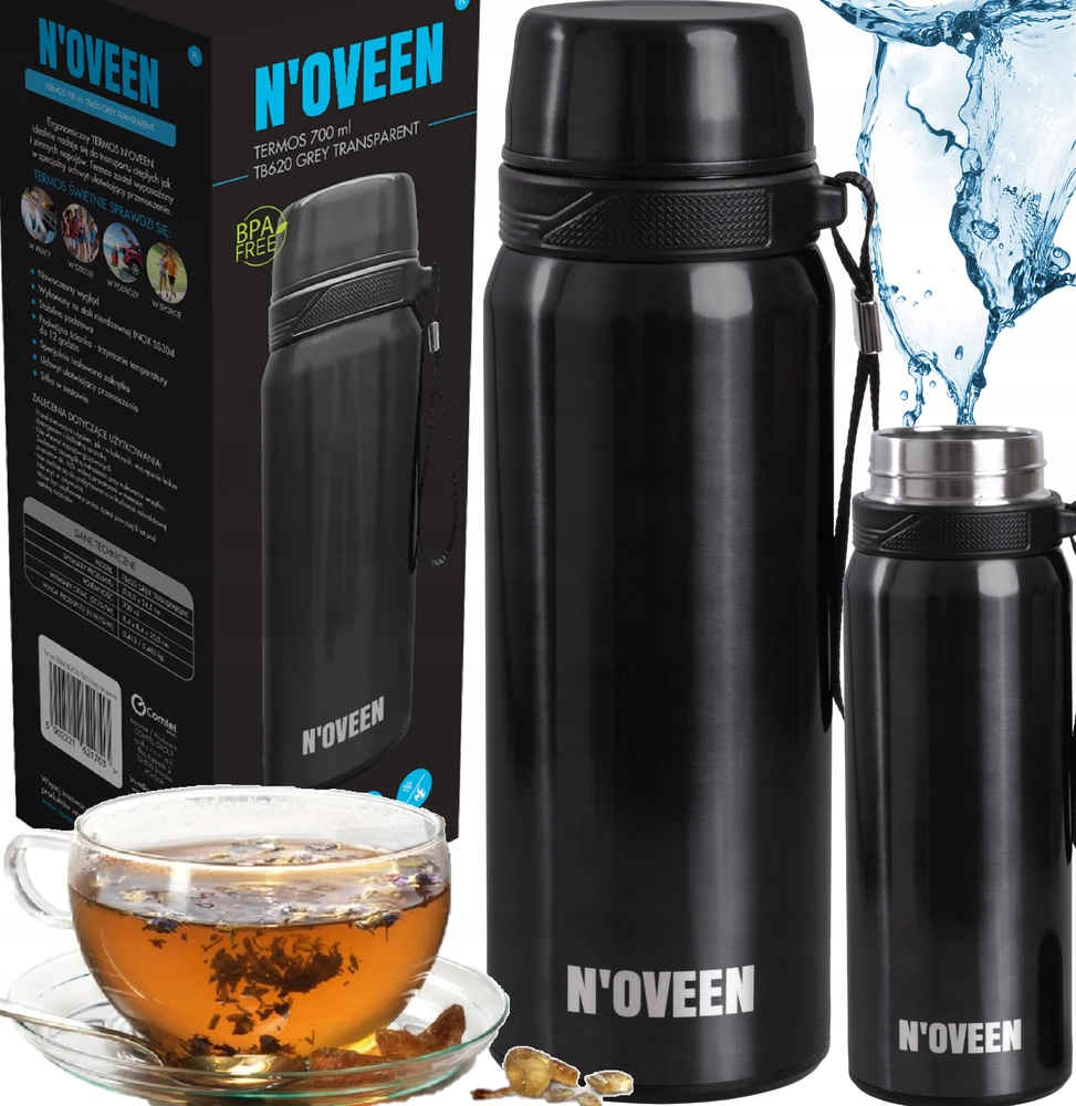 N'oveen Tb620 Termo puodelis 700 ml, pilkas