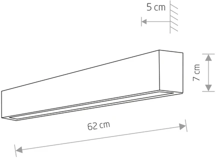 Sieninis šviestuvas Nowodvorski Kinkiet STRAIGHT WALL GRAPHITE S 7562