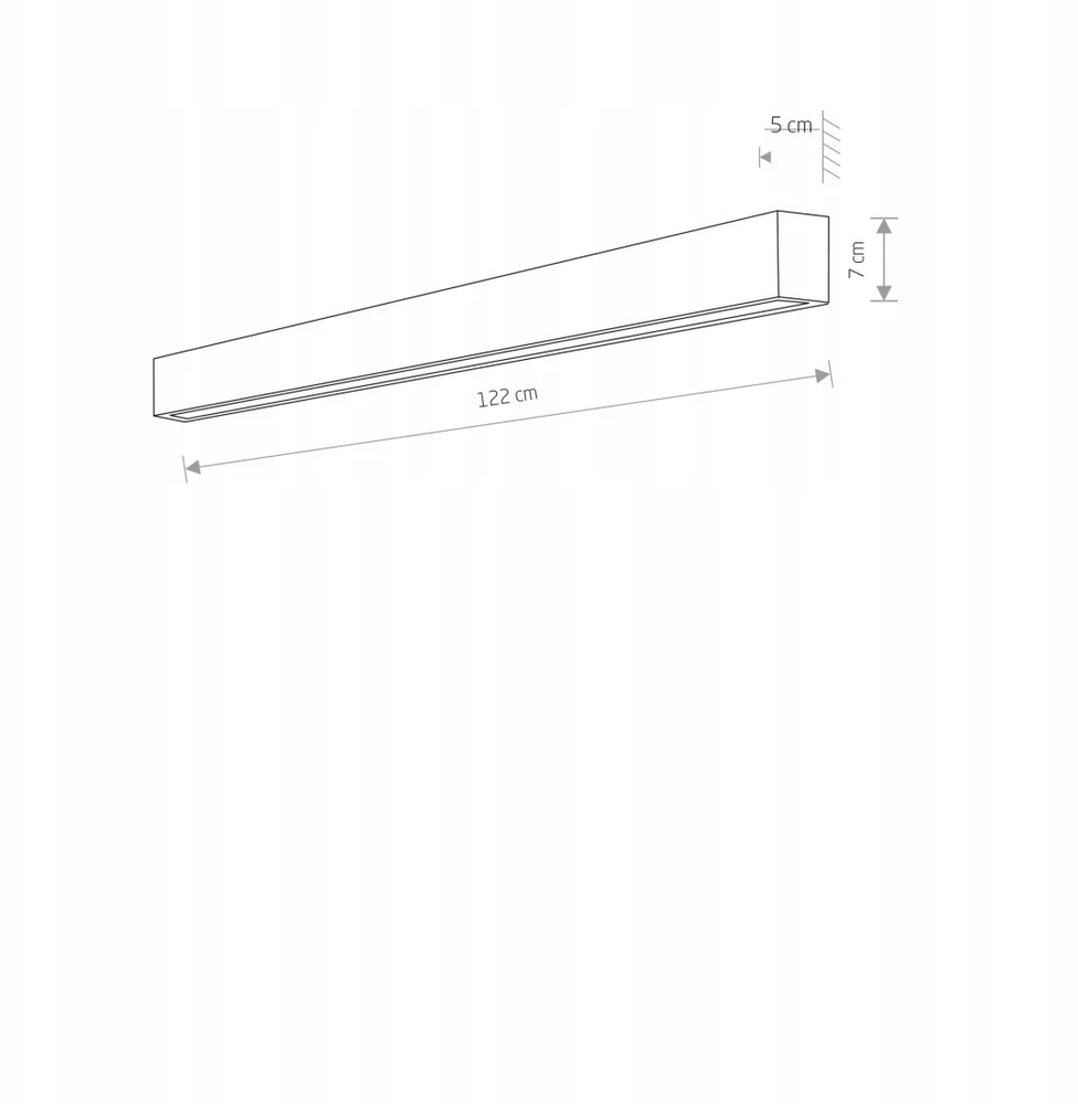 Sieninis šviestuvas Nowodvorski Kinkiety - STRAIGHT WALL LED L