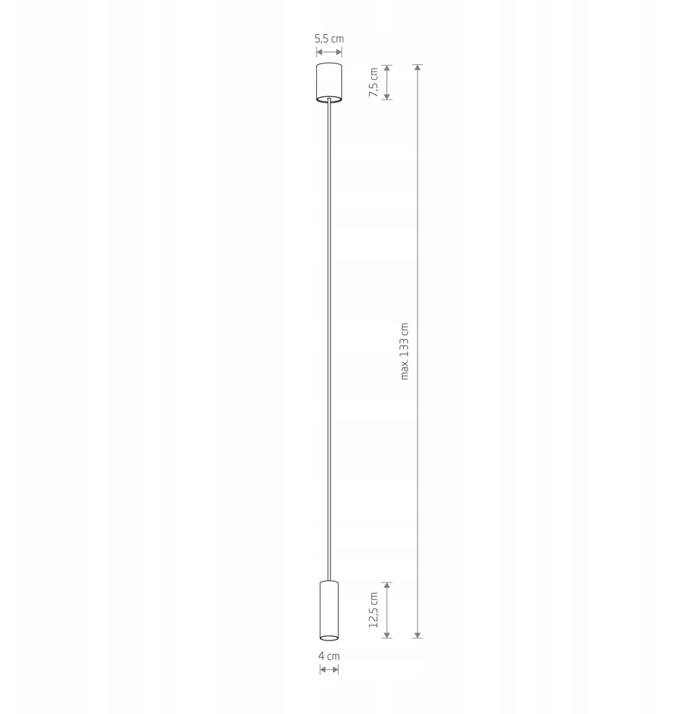 Nowodvorski Lampa Wisząca FOURTY S Balta Tuba GU10 Max 10W 10764