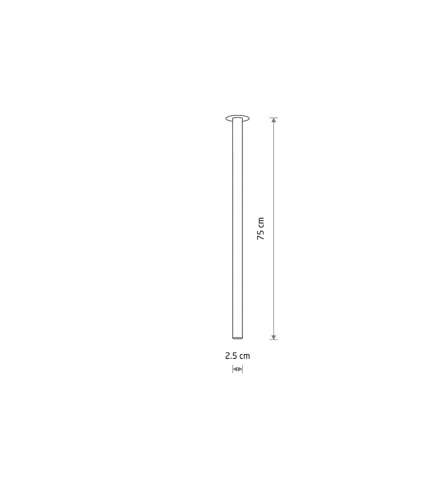 Nowodvorski lazerinis 10910: Auksinė 75cm Led lubinė šviestuvo tūba