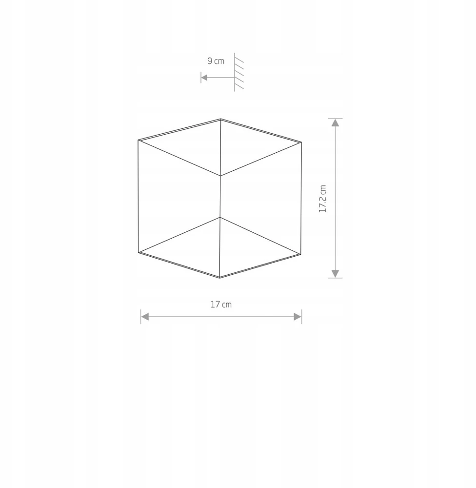 Sieninis šviestuvas Nowodvorski NATYNKOWE - TRIANGLES LED