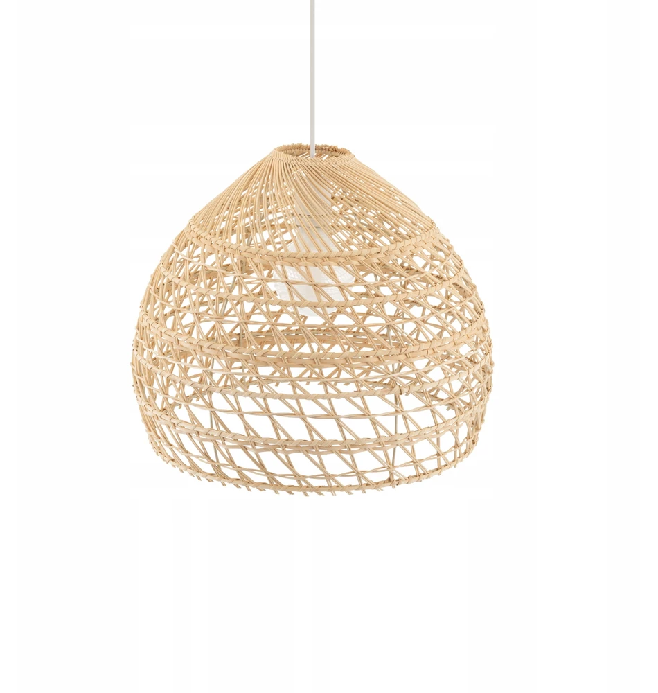 Nowodvorski Pakabinamas šviestuvas Boho M, E27, 43cm rotango gaubtas, medžio spalvos