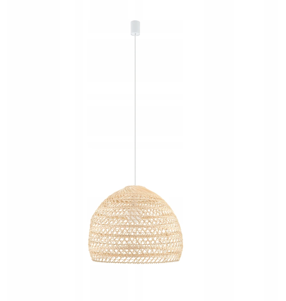 Nowodvorski Pakabinamas šviestuvas Boho M, E27, 43cm rotango gaubtas, medžio spalvos